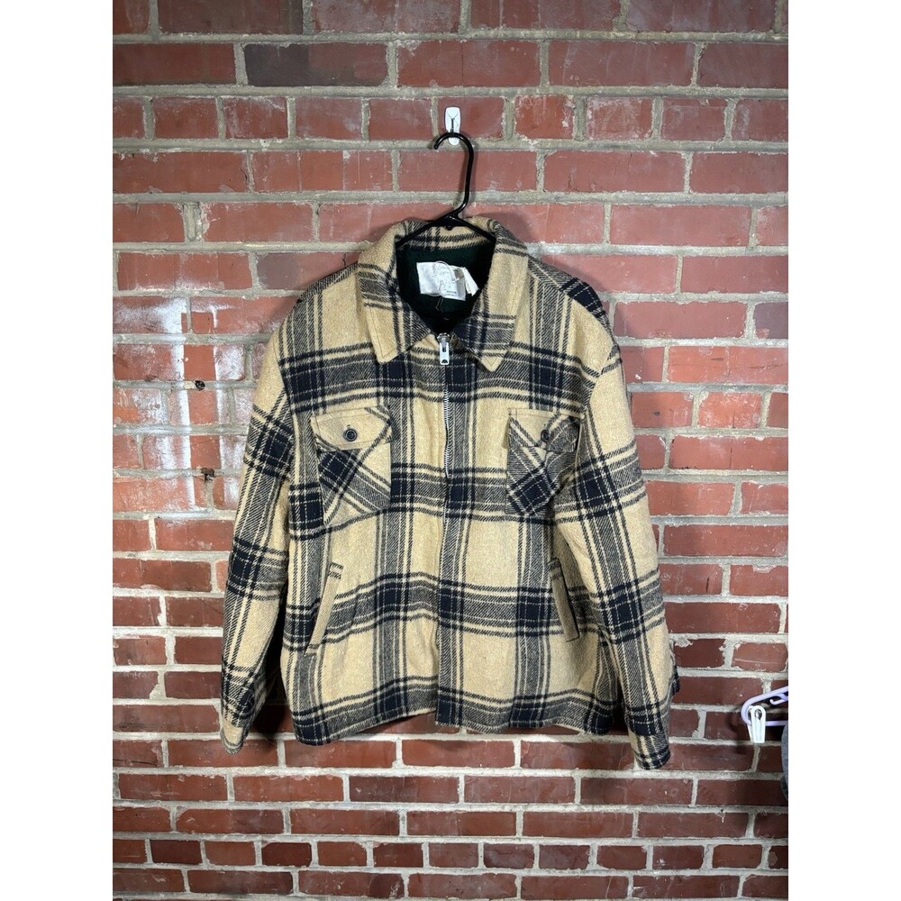 Vintage 70s Weatherguard By Shane Tan Plaid Hunter Jacket Barn Coat Adult XL